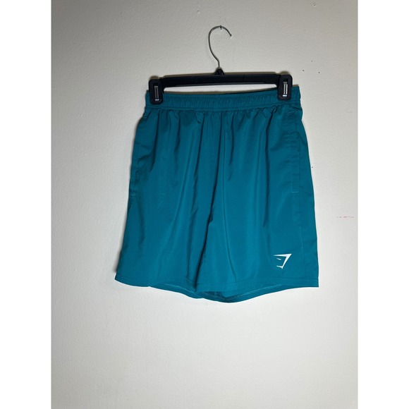 Gymshark Training Shorts Womens‎ Small Teal Blue Athletic Gym Workout - Picture 1 of 5